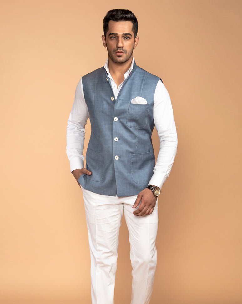 Blue Nehru Jacket