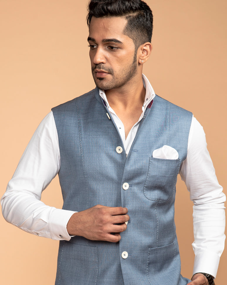 Blue Nehru Jacket