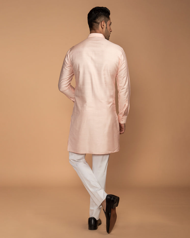 Peach Short Kurta