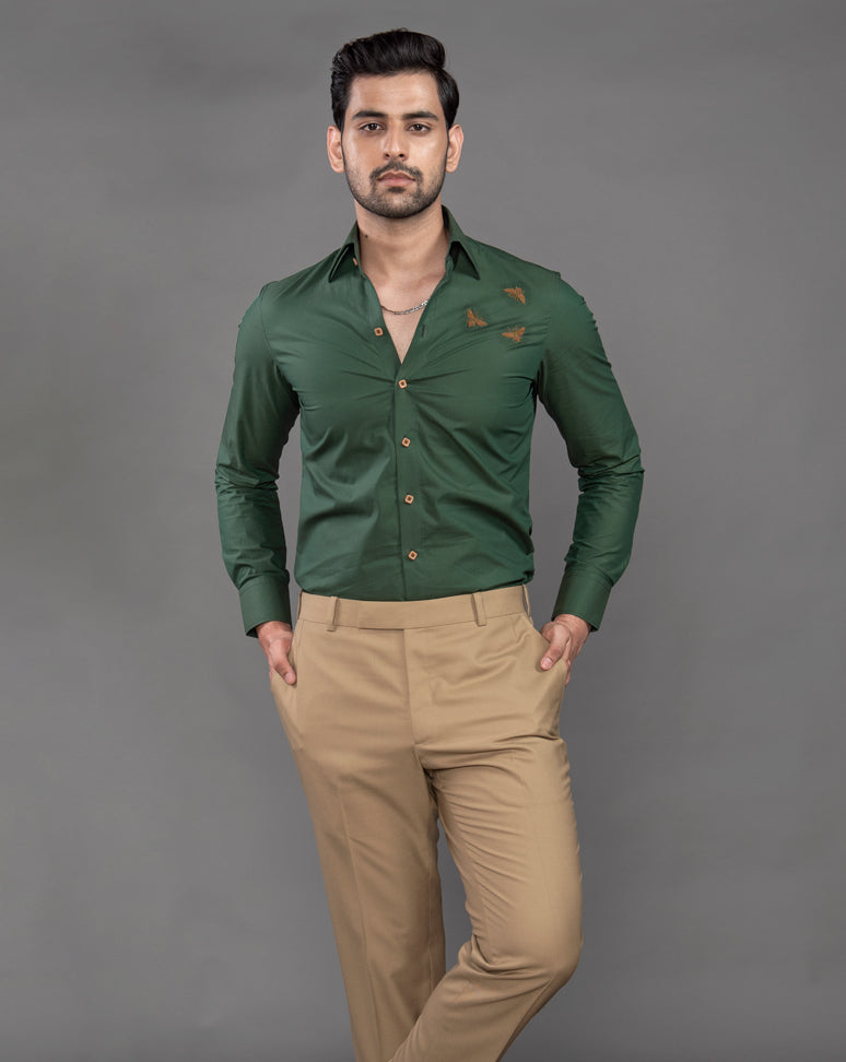 Green Designer Shirt