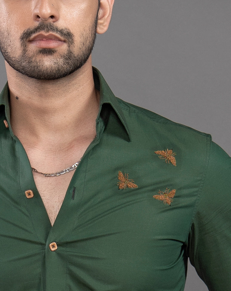 Green Designer Shirt