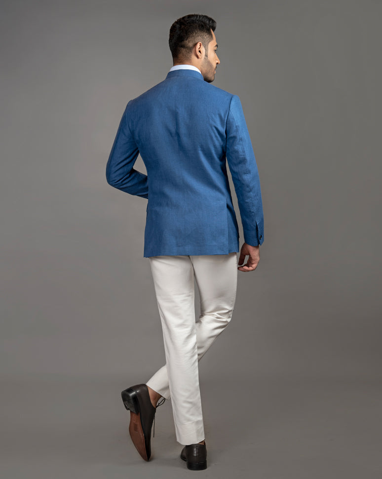 Blue Linen Shacket