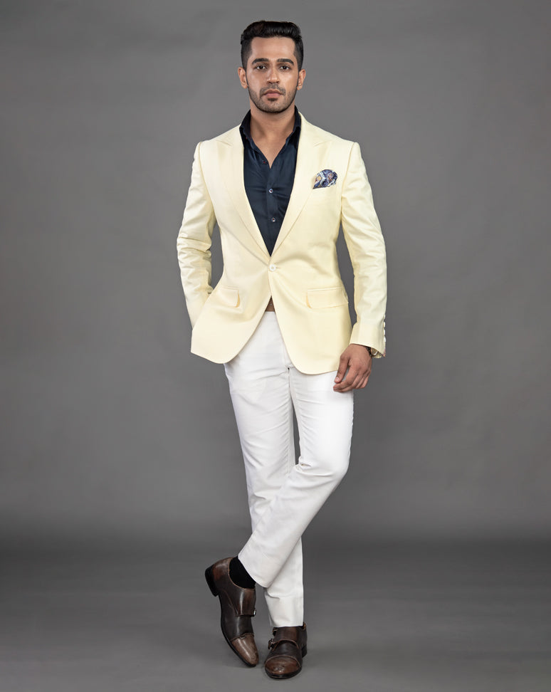 Lemon Cotton Blazer