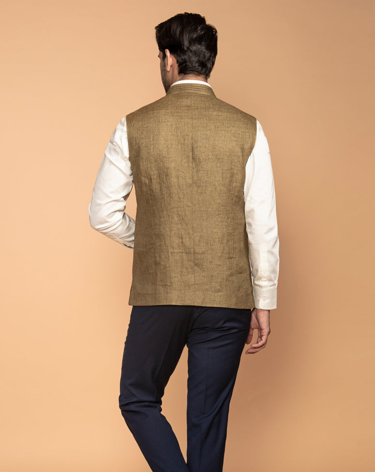 Olive Green Nehru Jacket