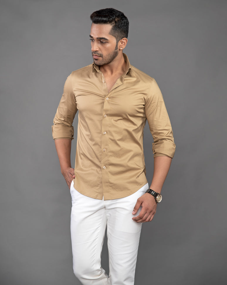 Khaki Formal Shirt