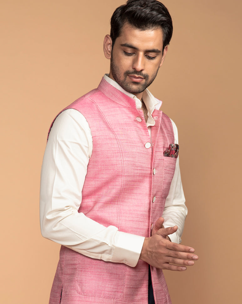 Pink Nehru Jacket