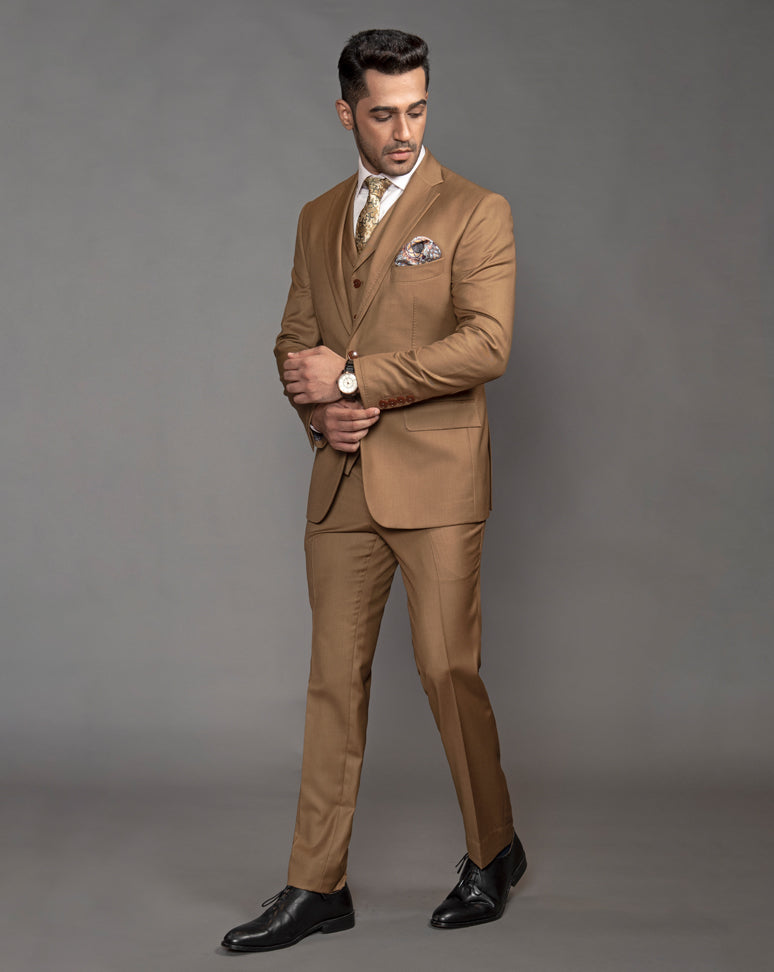 Brown Three Piece Suit