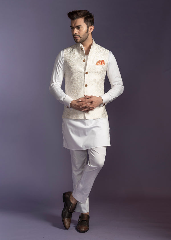 Buy Crimsoune Club Black Slim Fit Self Pattern Nehru Jacket for Mens Online  @ Tata CLiQ