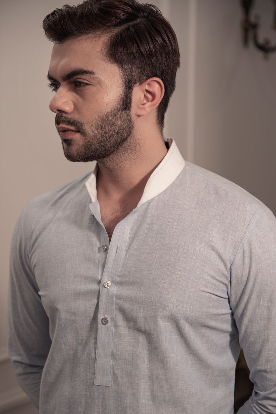 Light Grey Kurta Set